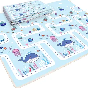 Wholesale Waterproof large double crawling mat Kids carpet supplies puzzle intellective toys foam mat baby play mats