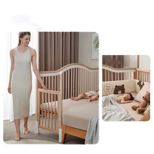 Özel ayarlanabilir Beechwood başucu beşik, yenidoğan ve yürümeye başlayan için uzatılabilir genişlik ve yükseklik ile katı ahşap co-uyuyan - Product Image 6