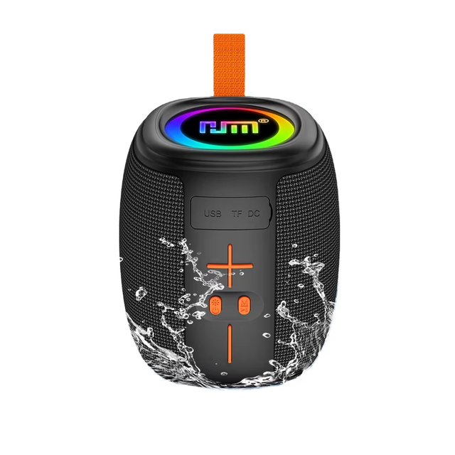 Portable Mini  Speaker HM-800 8W with RGB Light TWS Pairing TF Card FM Radio Outdoor Wireless Speaker for Travel