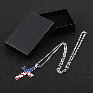 Europäische und amerikanische Art Emaille Kreuz Anhänger Halskette Schmuck Herstellung Lieferungen, Jesus Emaille Anhänger benutzer definierte