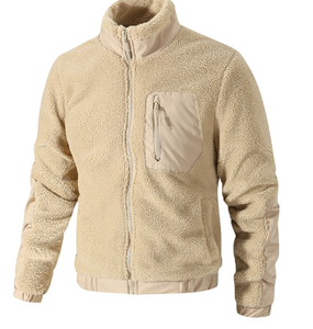 Abrigo de Piel de Cordero para <span class=keywords><strong>Hombre</strong></span> en Otoño e Invierno, con Cuello Alto, Tejido de Forro <span class=keywords><strong>Polar</strong></span>, Estilo Casual, Nuevo Modelo para Exportación - Product Image 5