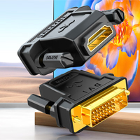 Adaptateur DVI Mâle vers Femelle SAMZHE DVI24+5/DVI-I vers Adaptateur de Conversion Bidirectionnelle TMDS pour Moniteur TV Carte Graphique