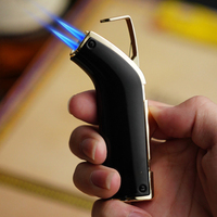 Briquet torche de voyage en métal de luxe de qualité supérieure Logo personnalisé caractéristique coupe-vent pour cigarettes cadeaux Portable