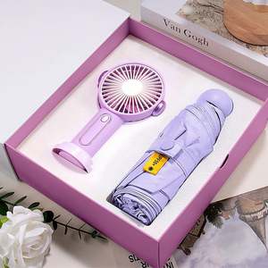 Wahlkampfartikel Event-Geschenk Individueller Faltbarer Regenschirm Thermosbecher Wasserflasche Mini-Ventilator Freiwilligen-Wohltätigkeits-Werbegeschenkset - Product Image 5