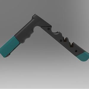 Aiguiseur de couteaux manuel Ningbo Yuyao en acier inoxydable, multi-grains, portable, pour couteaux à lame dentelée et ciseaux - Product Image 1