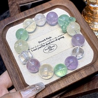 Nouveau Bracelet en Cristal Naturel Multi-Gemmes Citrine Quartz Clair Quartz Fraise Vert - Or, Design Original pour Femmes, Idéal pour les Mariages