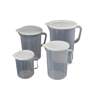 Taza medidora de PP transparente y gruesa con asa y tapa, 5000 ml, utensilios para hornear - Product Image 1