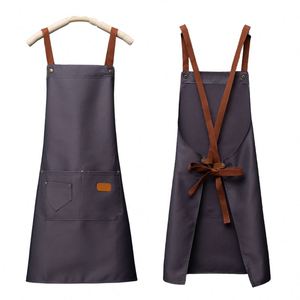 Baberos sin Mangas de Alta Calidad para Adultos, con Logotipo Personalizado, Diseño Moderno Cruzado para Hombres y Mujeres, para Artistas, Peluquerías y Cafeterías - Product Image 2