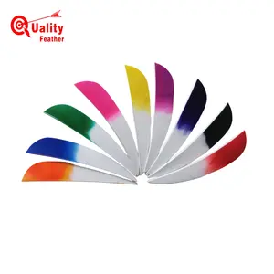 JINYUQI Right/Left Wing Turkey Feather Gradient Shield Cut 3Inch Archery DIY Accessories Arrow Flethes