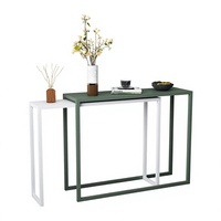 Console de rangement multifonctionnelle en métal de style nordique moderne et minimaliste avec barre coulissante pour entrée, salon, hall d'entrée