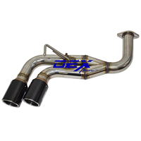Système d'échappement HKS Hilux Revo AN110 2.4L 2GD/2.8L 1GD-FTV Turbo, silencieux latéral central double avec embout en fibre de carbone poli miroir