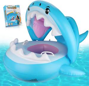 Flotteur de <span class=keywords><strong>piscine</strong></span> gonflable, flotteur gonflable amusant, bouée de natation, flotteur de requin gonflable portable pour enfants, logo personnalisé - Product Image 3
