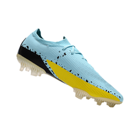 Chaussures de football basses pour hommes, imperméables, tout en tricot FG clouté, avec rembourrage en herbe, chaussures de football