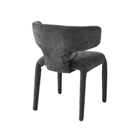 Chaise de salle à manger ergonomique avec dossier, velours marron de luxe pour salons modernes