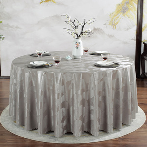 Vente en gros Nappe ronde tissée florale Banquet Mariages Fêtes Nappe en cuir PU pour événements - Product Image 3