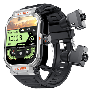 2-in-1 Thể Thao Tốt Nhất Thông Minh Đồng Hồ Người Đàn Ông Mới Trả Lời Cuộc Gọi Tính Năng Earbuds Tập Thể Dục Tracker Heart Rate Ngủ Màn Hình Âm Nhạc Tính Năng - Product Image 2