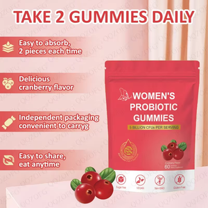 Complément alimentaire en gommes probiotiques pour femmes, vente en gros d'usine OEM, favorise une flore saine et une odeur agréable, complément beauté à base de plantes - Product Image 4