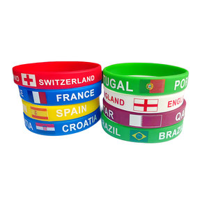 Silicone quyến rũ Vòng đeo tay cao su có thể điều chỉnh dây đeo cổ tay cờ Logo Quà tặng khuyến mãi Tên nước in ấn ban nhạc - Product Image 3