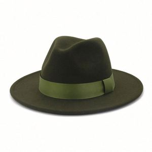 Sombreros Fedora de Fieltro de Lana de Color Sólido, Unisex, para Hombre y Mujer, al por Mayor - Product Image 3