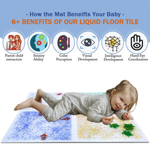 2024 เด็กออทิสติกใหม่ 2-4 ปีช่วยบรรเทาความเครียดในร่มลื่น QuickSand พิพิธภัณฑ์สัตว์น้ําของเหลวกระเบื้องพื้นประสาทสัมผัสของเล่น - Product Image 2