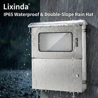 Boîtier de distribution PV vide en acier inoxydable LIXINDA IP65, étanche pour extérieur, avec serrure à came, modèle personnalisé pour panneaux solaires