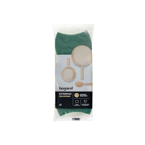 Éponge à récurer en fibre verte pour usage domestique, lot de 3 - Product Image 1