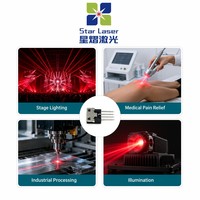 Diode laser rouge scellée en plastique SHARP GH1631AA8C 638nm 100mW pour module de physiothérapie médicale LLLT pour soulagement de la douleur