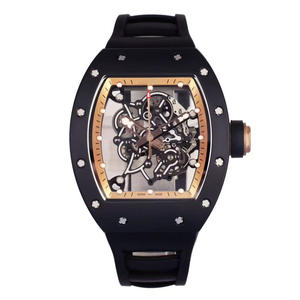 นาฬิกาข้อมืออัตโนมัติสุดหรู รุ่นใหม่ ปี 2026 ขายดี ดีไซน์ล้ำสมัย ตัวเรือนเซรามิก ระบบจักรกล ทูร์บิญอง รุ่นลิมิเต็ดอิดิชั่น หน้าปัดโปร่งใส - Product Image 5