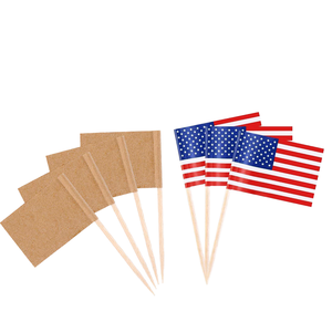 Tự Nhiên Bằng Gỗ Tăm Tăm Dùng Một Lần 500/1000/2000 Đếm Vòng Phẳng Lời Khuyên Cho Đảng BBQ Cocktail Thực Phẩm Chọn - Product Image 1