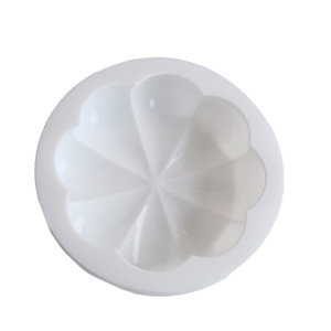 Large Round White Eight Petal Flower Mousse Cake Silicone Mold Flexible Baking Pastry Tool 19.5x19.5x5cm - Product Image 3