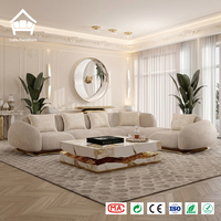 Table basse carrée haut de gamme en marbre, table centrale moderne de luxe avec plateau en pierre pour l'approvisionnement de projets de mobilier de villa tout-en-un