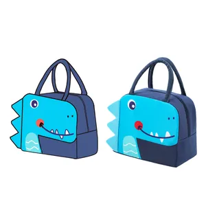 Op Maat Gemaakte Schattige Cartoon Voedsel Koeler Thermisch Geïsoleerde Cartoon Lunchtas Voor Schoolkinderen Outdoor Handtas