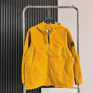 <span class=keywords><strong>Giacca</strong></span> Bomber Unisex in Acrilico Stile Americano High-Street con Zip e Cappuccio, Vestibilità Ampia, Tinta Unita, per Autunno - Product Image 4