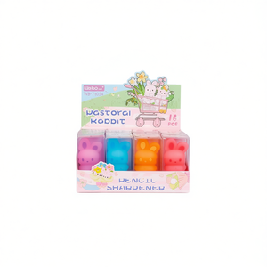 Wolbo Pastoral Rabbit Pencil Sharpener 16 Pcs Manual Plastic Stationery For Kids School Office Supplies - Product Image 1