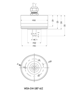 Capteurs de position angulaire au prix d'usine MIRAN, capteur d'angle rotatif WOA-C44 pour machines d'ingénierie