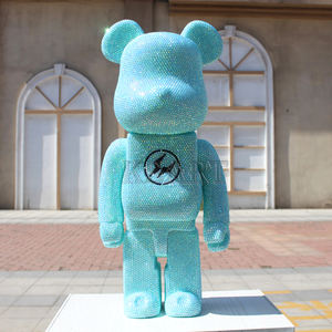 Figura decorativa de oso violento de dibujos animados con tachuelas de diamantes DIY hecha a mano como regalo para un mejor amigo con bendición - Product Image 5