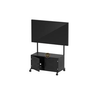 Chariot TV en métal aluminium à double pivot de 360 degrés avec une capacité de 220lb pour l'école - Product Image 1