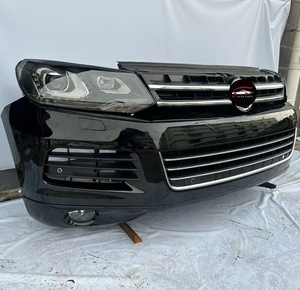 Conjunto de Parachoques Delantero Original para <span class=keywords><strong>Volkswagen</strong></span> <span class=keywords><strong>Touareg</strong></span> 2011-2014, Rejilla de Faros Antiniebla, Tanque de Agua, Radiador, Arnés, Piezas de Automóvil, Nosecut - Product Image 2