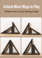 2026 Classic Factory Wholesale Vertical Triangle Cat Scratcher Thick Corrugated Paper Cat Bed Cat Toy