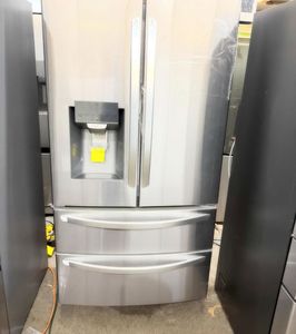 Réfrigérateur à congélateur supérieur de 510 litres avec distributeur d'eau, double porte, style français, en promotion, électroménager - Product Image 3