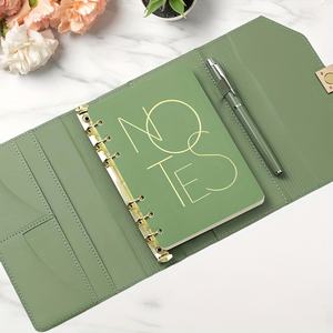 Funda de Cuero PU Premium para Cuaderno de Negocios - Funda con Múltiples Bolsillos para Hojas Sueltas, Ideal para Regalos Corporativos y de Oficina - Product Image 6