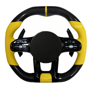 Volante de Fibra de Carbono Negro Forjado, Accesorios Interiores para Automóviles Mercedes-Benz W204 W205 W212 W214 W215 AMG CLE - Product Image 1