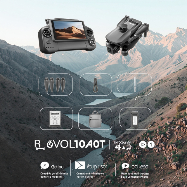 Evonic P7 MAX FPV Drone Beginners 6KM HD 4K Camera Foldable Screen Remote Control Gimble LED Lights Plastic 3D View Mode