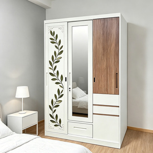 Armario de Acero <span class=keywords><strong>con</strong></span> Cajones y 3 Puertas <span class=keywords><strong>con</strong></span> Diseño Estampado, <span class=keywords><strong>Precio</strong></span> Económico de Fábrica, para Oficina, Taller, Hostal - Product Image 1