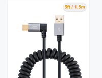 Câble USB 2.0 Type-A mâle vers Type-C mâle 90 degrés, blindé et tressé, 5 pieds, 3A, 480 Mbps, CableCreation, pour ordinateur et tablette