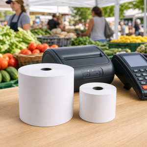 Rouleau de papier thermique personnalisé avec garantie de qualité pour caisse enregistreuse – Vente en gros - Product Image 3