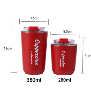 Gobelet à café portable en acier inoxydable à double paroi isolé sous vide |   Bouteille <span class=keywords><strong>d</strong></span>'eau créative pour voiture |   Thermos Mug de Voyage - Product Image 3