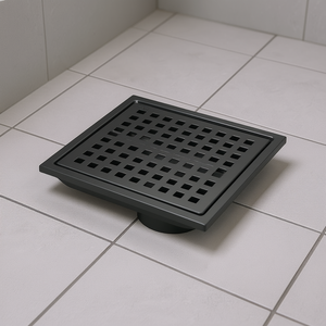 Sifone per Doccia Quadrato da 6 Pollici, Design Moderno Opaco, Facile da Pulire per Bagno - Product Image 2