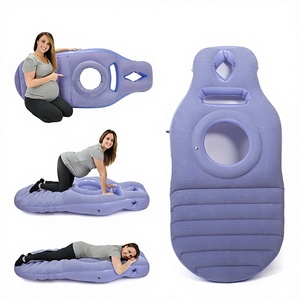 Matelas Gonflable en TPU pour Entraînement Sportif, Coussin de Sommeil pour Femme <span class=keywords><strong>Enceinte</strong></span> avec Housse Floquée, Épaisseur 0,3 mm, Grossesse - Product Image 1
