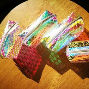 Pochette de maquillage transparente à effet laser, écologique, en TPU holographique, imperméable, pour femmes - Product Image 6